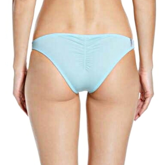 Rhythm My Cheeky Bikini Bottoms ✦ Pool Blue Laddered Insets ✦ Hipster Cut M NWT - Picture 2 of 6